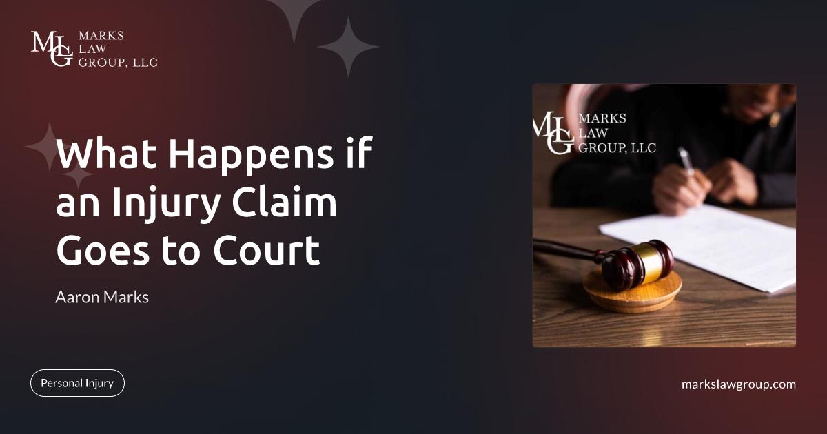 There are a few instances where an injury claim goes to court. Contact