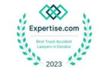 Expertise.com award seal for Best Truck Accident Lawyers in Decatur 2023