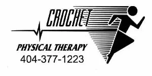 Crochet Physical Therapy logo with a running figure and the phone number 404-377-1223