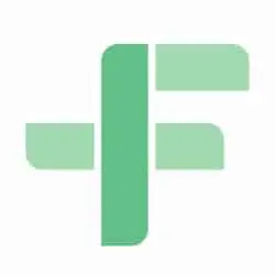 Green stylised letter F logo mark on a white background