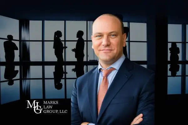 Attorney Aaron Marks at the office